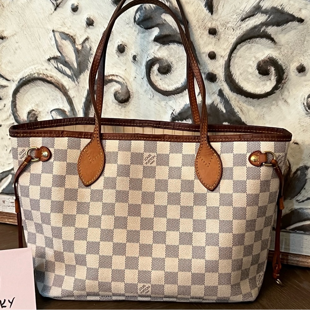 🌟🌟SOLD!🌟 Authentic Louis Vuitton Neverfull PM Damier Azur - Picture 4 of 16